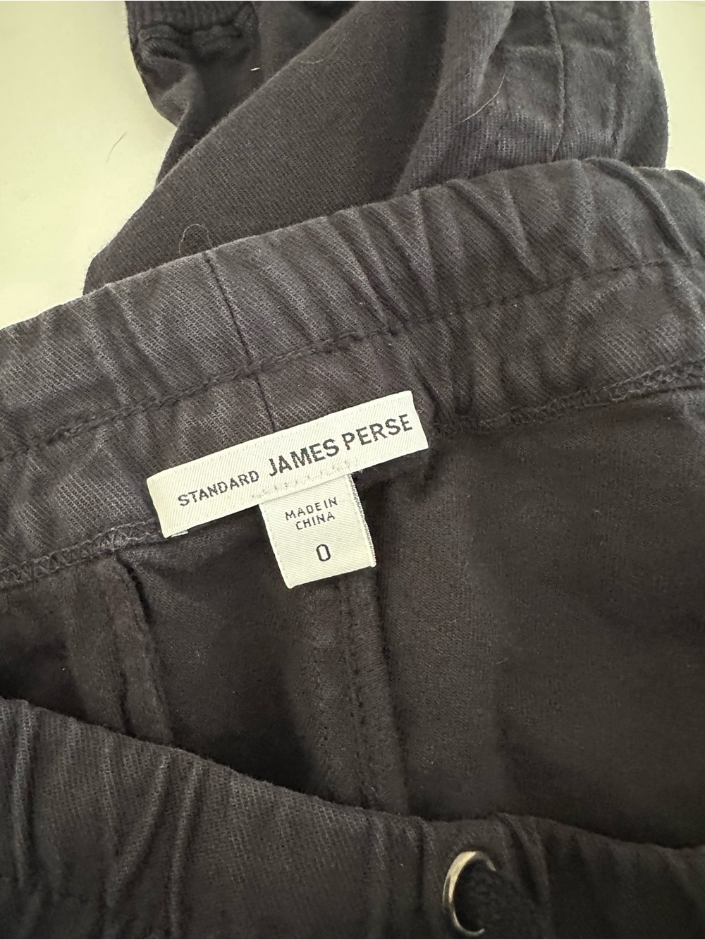 James Perse Standard Black Cotton Jogger Pants Size 0